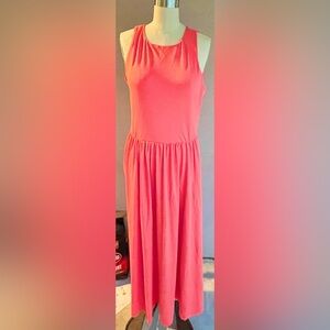 Coral Sleeveless Maxi Dress